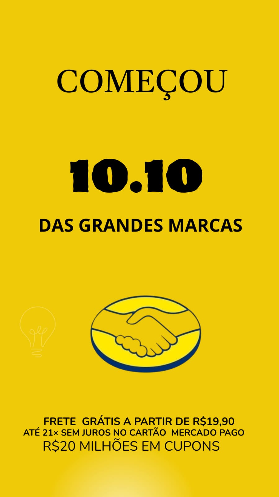 GRANDE LIQUIDAÇÃO 10.10 MERCADO LIVRE!